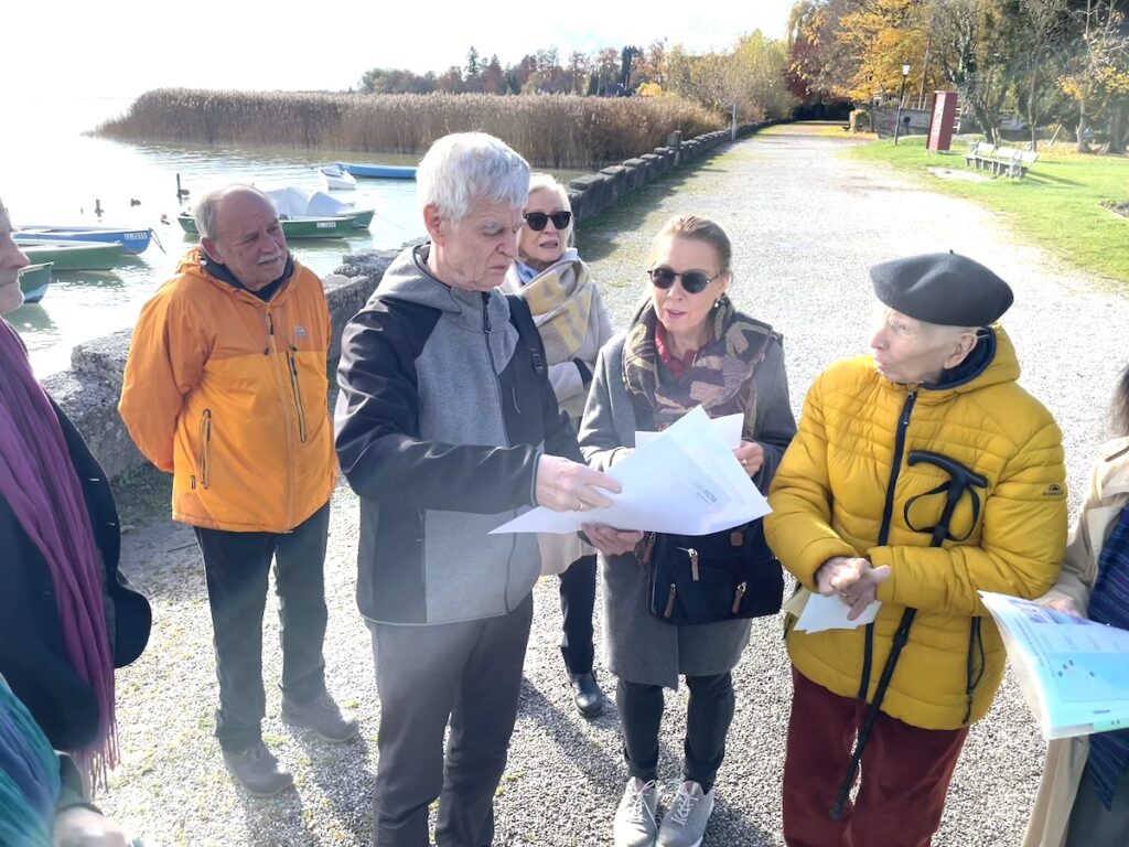 Rudolf Amann von der Deutsche Stiftung Denkmalschutz wirft einen Blick auf die Pläne zur Schondorfer Seeanlage, die Max Josef Gradl 1926 erstellt hat